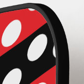 Polka dot rood zwart Polka dot Pickleball Paddle (Links Detail)