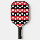 Polka dot rood zwart Polka dot Pickleball Paddle (Achterkant)
