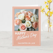 Polka Dot Roos Boeket Kaart (Gele Bloem)