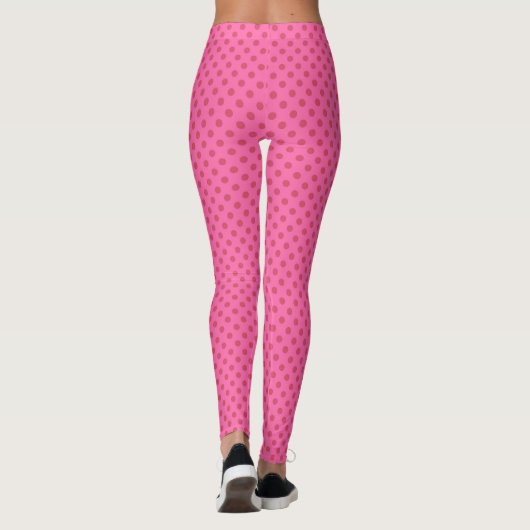 Polka dot roze leggings (Achterkant)
