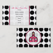 Polka Dot/Roze Mode Visitekaartje (Voorkant / Achterkant)