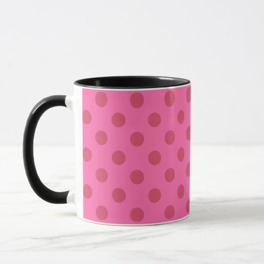Polka dot roze mok (Links)