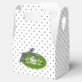 Polka Dot Rozen White-Gable Party Favor Box Bedankdoosjes (Geopend)