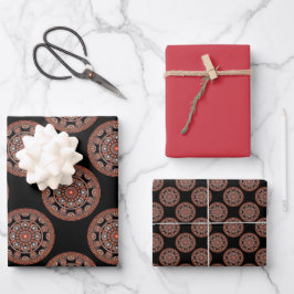 Polka Dot Safari Sunset Bohemian Star Herfst Manda Inpakpapier Vel