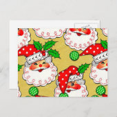 Polka Dot Santa | Postcards Feestdagenkaart (Voorkant / Achterkant)