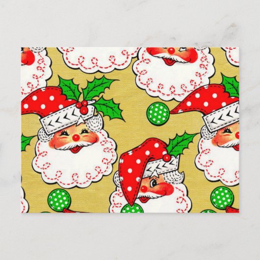 Polka Dot Santa | Postcards Feestdagenkaart (Voorkant)