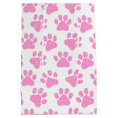 Polka dot schildert afdrukken op wit medium cadeauzakje (Achterkant)