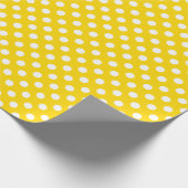 Polka Dot School Bus Yellow Cadeaupapier (Hoek)