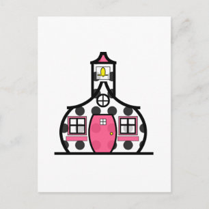 Polka Dot Schoolhouse Briefkaart