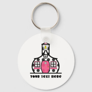 Polka Dot Schoolhouse Sleutelhanger