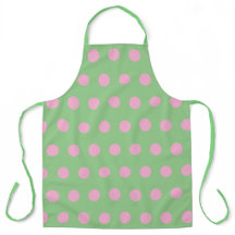 Polka Dot Schort (Sage Green & Pastel Pink)