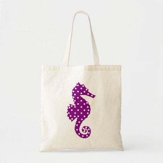 Polka Dot Seahorse Tote Bag (Voorkant)