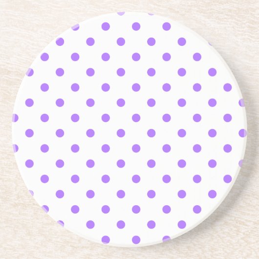 Polka Dot Series—Paars & White onderzetter (Voorkant)