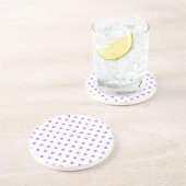 Polka Dot Series—Paars & White onderzetter (Zijkant)