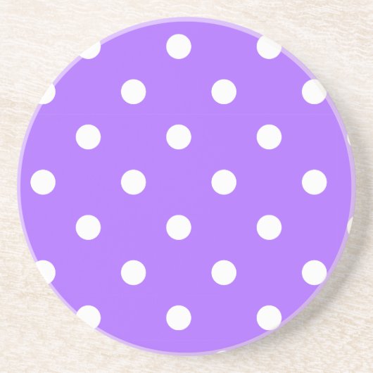 Polka Dot Series—Paars & White onderzetter (Voorkant)