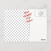 Polka Dot Shower: Waar is mijn lipstick Tiara Part Briefkaart (Achterkant)