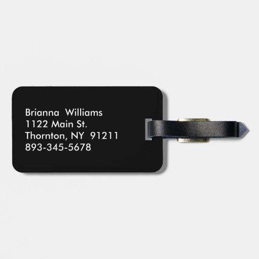 Polka Dot Silver Mrs. Bagagelabel (Achterkant horizontaal)