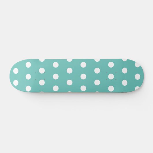 Polka Dot Skateboard (Aqua & Wit) (Horizontaal)