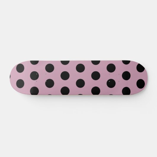 Polka Dot Skateboard (Roze & Zwart) (Horizontaal)