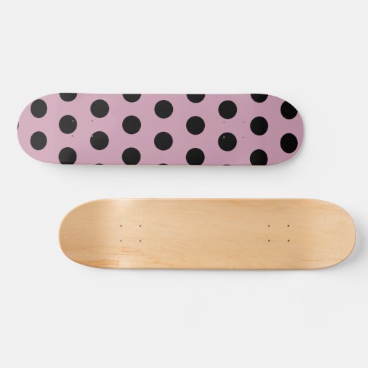 Polka Dot Skateboard (Roze & Zwart) (Horizontaal)