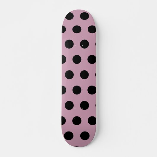 Polka Dot Skateboard (Roze & Zwart) (Voorkant)