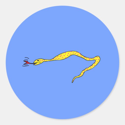 Polka dot slang ronde sticker (Voorkant)