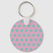 Polka Dot Sleutelhanger (Roze & Aqua) (Voorkant)