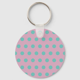 Polka Dot Sleutelhanger (Roze & Aqua)