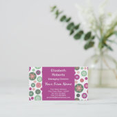 Polka Dot Sneeuwvlokken Retro Kerstvakantie Visitekaartje (Staand voorkant)