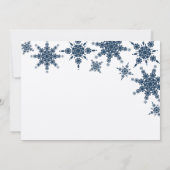 Polka Dot Snowflake Invitation Kaart (Achterkant)