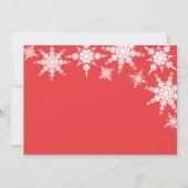 Polka Dot Snowflake Invitation Kaart (Achterkant)