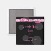 Polka Dot sparen de Datum Magnet (Voorkant / Achterkant)