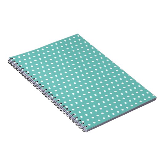 Polka Dot Spiral Notitieboek (Aqua & White) (Rechterzijde)