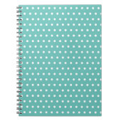 Polka Dot Spiral Notitieboek (Aqua & White) (Voorkant)
