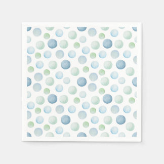 "Polka Dot Splash" Waterverf Baby shower servetten