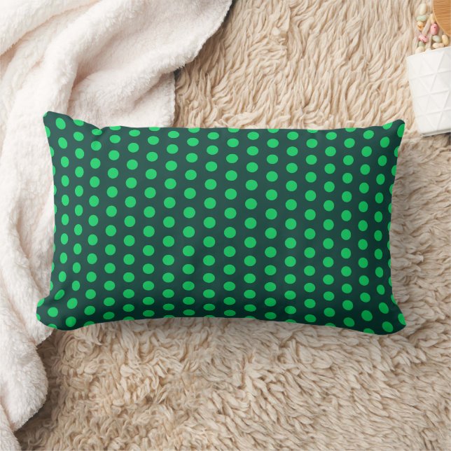 Polka Dot Spots Emerald Green Tones Kussen (Deken)