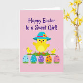 Polka Dot Springtime Scene Card Kaart (Gele Bloem)