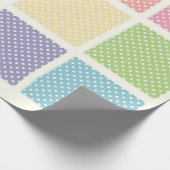 Polka Dot Squares, Pastel Cadeaupapier (Hoek)