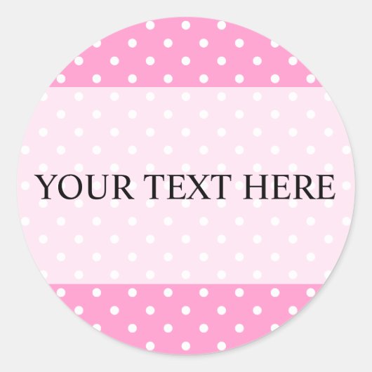 Polka dot stickers met aangepaste achtergrondkleur (Voorkant)