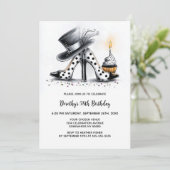 Polka Dot Stiletto Shoes Birthday Party Kaart (Staand voorkant)