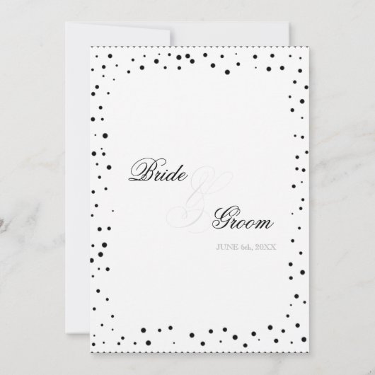 Polka Dot Stippen Scallop Kant Swirl Bloeiende Bru Kaart (Achterkant)