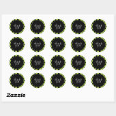 Polka Dot & Stitching Bedankt Ronde Sticker (Vel)