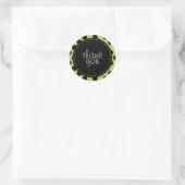 Polka Dot & Stitching Bedankt Ronde Sticker (Tas)