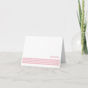 Polka Dot Streep Blank Note Kaart-roze Bedankkaart