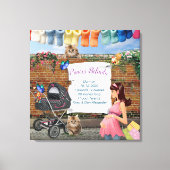 Polka-dot Street Art Scene Canvas Afdruk (Voorkant)