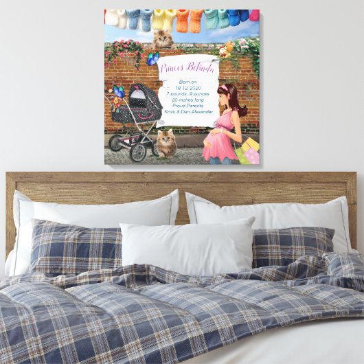 Polka-dot Street Art Scene Canvas Afdruk (Insitu (Slaapkamer))