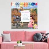 Polka-dot Street Art Scene Canvas Afdruk (Insitu (Woonkamer))