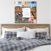 Polka-dot Street Art Scene Canvas Afdruk (Insitu (Slaapkamer))