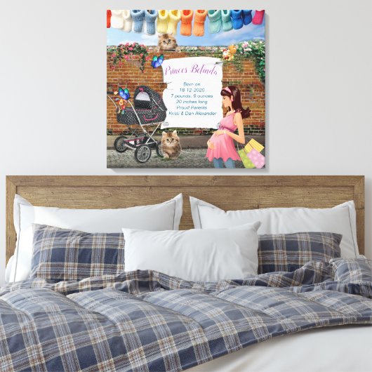 Polka-dot Street Art Scene Canvas Afdruk (Insitu (Slaapkamer))