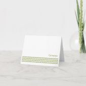 Polka Dot Stripe Blank Note Kaart-peer groen Bedankkaart (Voorkant)